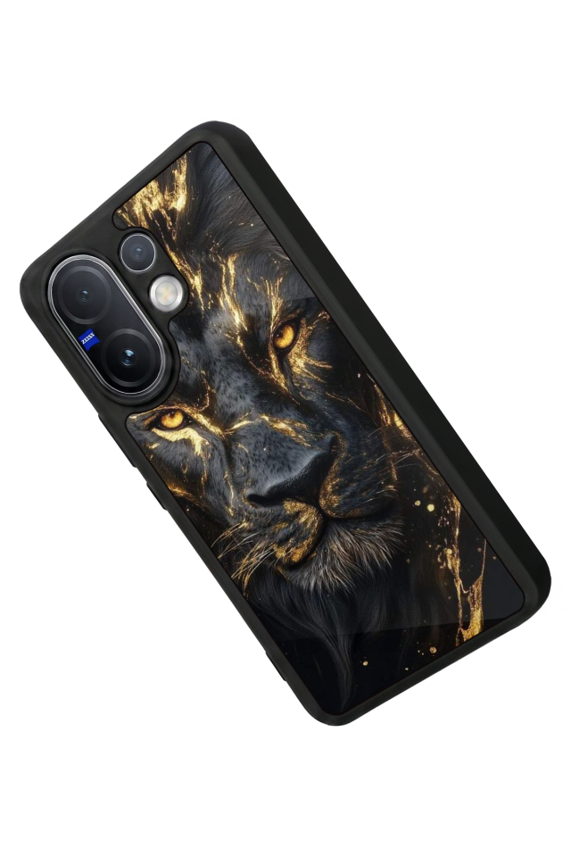 Vivo V60 Uyumlu Aslan Tasarımlı Glossy Premium Kılıf