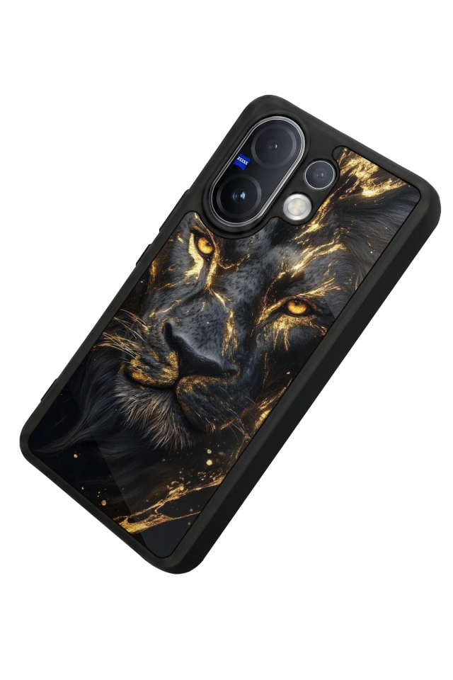 Vivo V60 Uyumlu Aslan Tasarımlı Glossy Premium Kılıf
