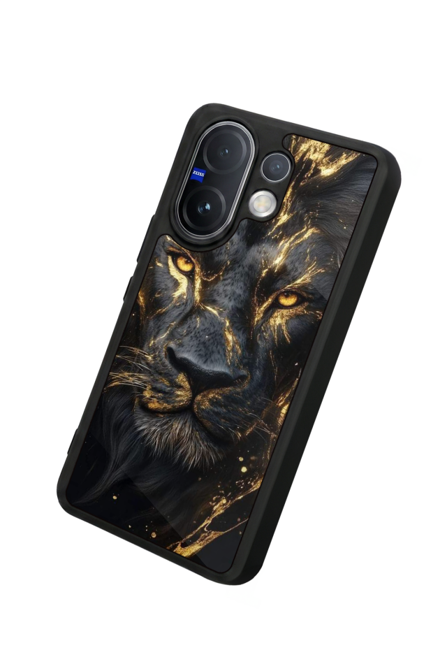 Vivo V60 Uyumlu Aslan Tasarımlı Glossy Premium Kılıf