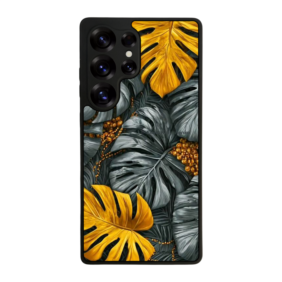 Samsung Galaxy S25 Ultra Uyumlu Botanik Tasarımlı Glossy Premium Kılıf