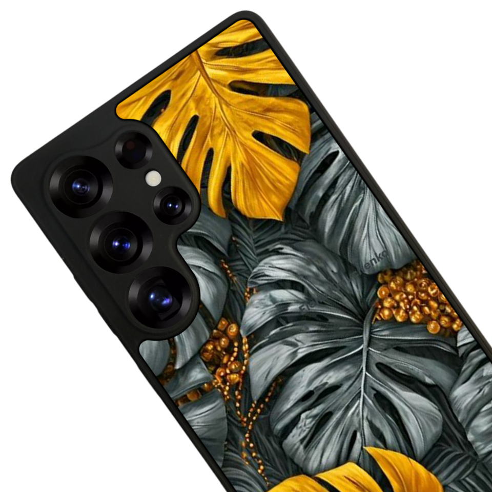 Samsung Galaxy S25 Ultra Uyumlu Botanik Tasarımlı Glossy Premium Kılıf