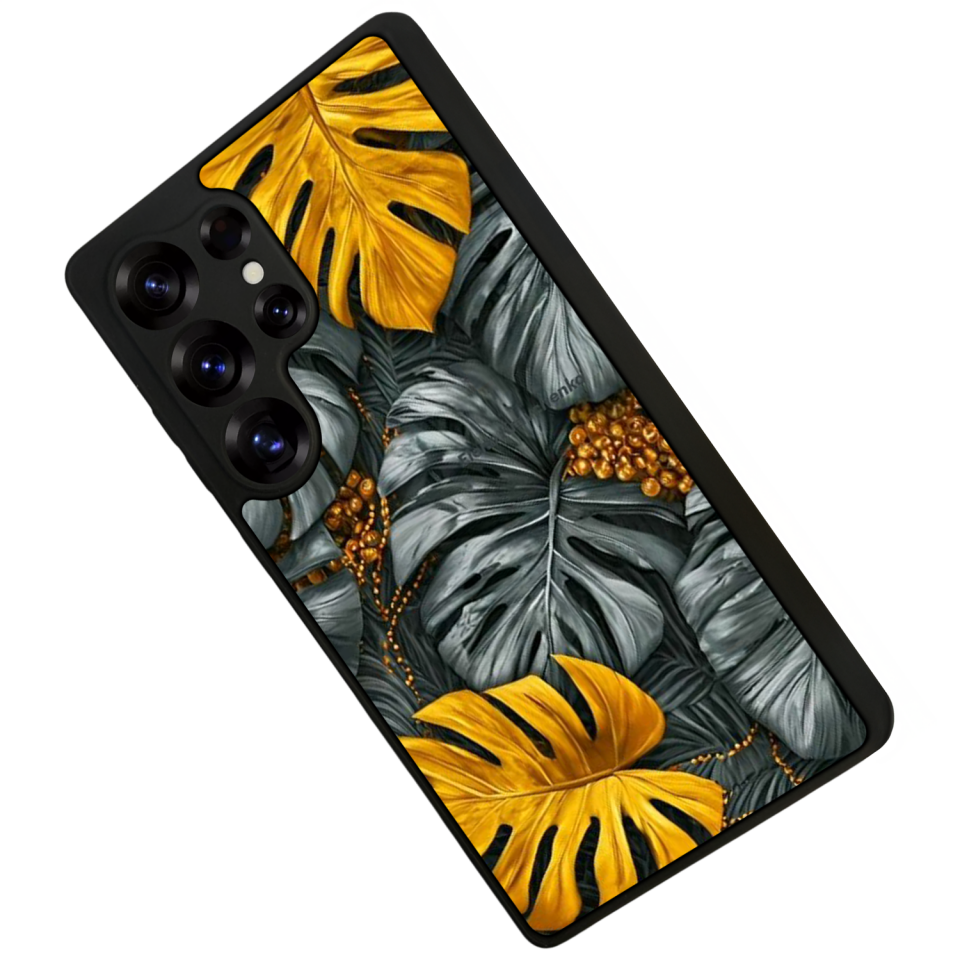 Samsung Galaxy S25 Ultra Uyumlu Botanik Tasarımlı Glossy Premium Kılıf