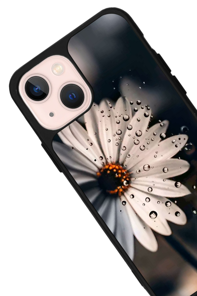 iPhone 13/14 Uyumlu Cicek Tasarımlı Glossy Premium Kılıf