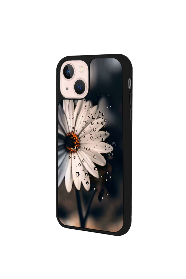iPhone 13/14 Uyumlu Cicek Tasarımlı Glossy Premium Kılıf