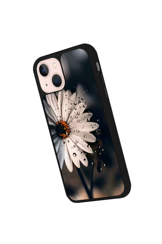 iPhone 13/14 Uyumlu Cicek Tasarımlı Glossy Premium Kılıf