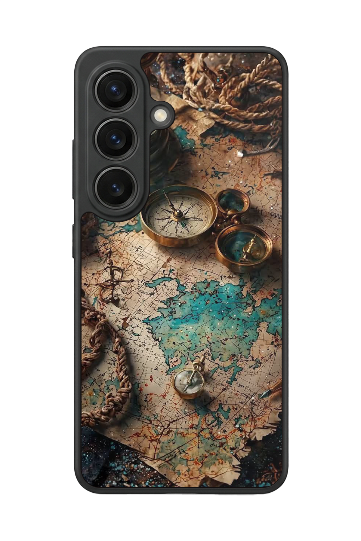 Samsung Galaxy S26 Uyumlu Harita Tasarımlı Glossy Premium Kılıf