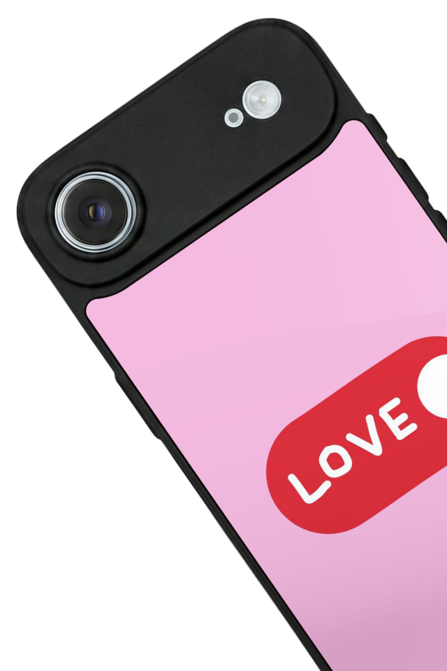iPhone 17 Air Uyumlu Kalp Love Tasarımlı Glossy Premium Kılıf
