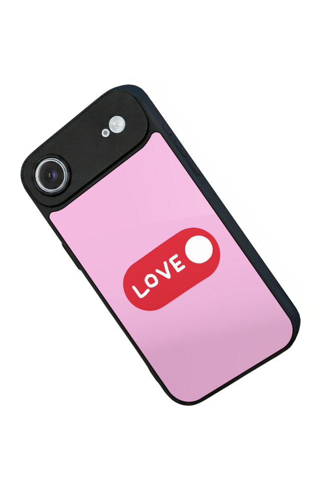iPhone 17 Air Uyumlu Kalp Love Tasarımlı Glossy Premium Kılıf