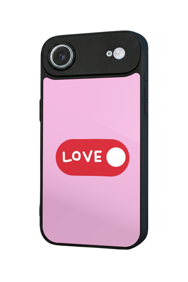 iPhone 17 Air Uyumlu Kalp Love Tasarımlı Glossy Premium Kılıf