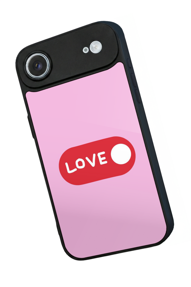 iPhone 17 Air Uyumlu Kalp Love Tasarımlı Glossy Premium Kılıf
