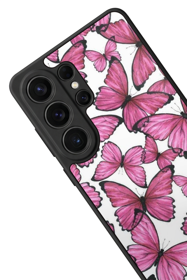 Samsung Galaxy S26 Ultra Uyumlu Kelebek Tasarımlı Glossy Premium Kılıf