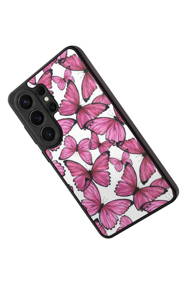Samsung Galaxy S26 Ultra Uyumlu Kelebek Tasarımlı Glossy Premium Kılıf
