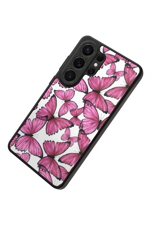 Samsung Galaxy S26 Ultra Uyumlu Kelebek Tasarımlı Glossy Premium Kılıf