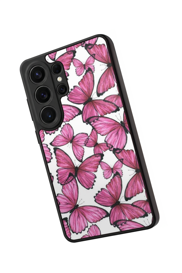 Samsung Galaxy S26 Ultra Uyumlu Kelebek Tasarımlı Glossy Premium Kılıf