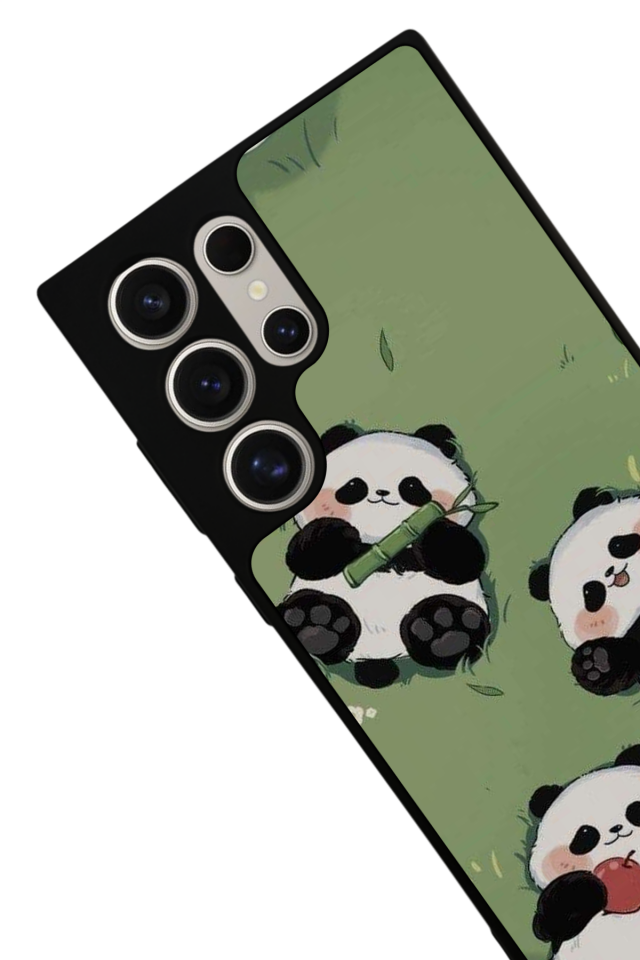 Samsung Galaxy S24 Ultra Uyumlu Panda Tasarımlı Glossy Premium Kılıf