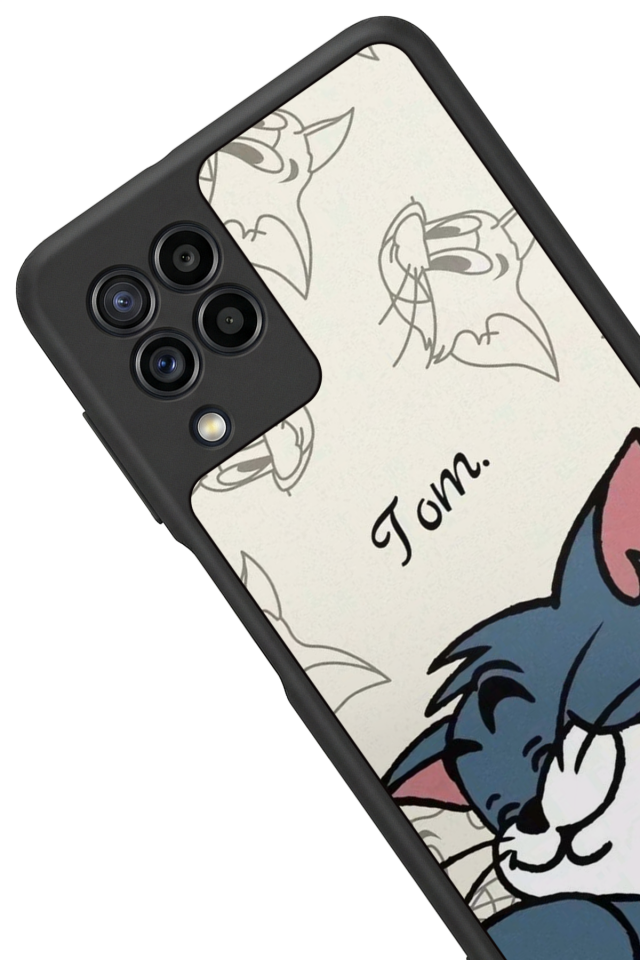 Samsung Galaxy M22 Uyumlu Tom And Jerry Tasarımlı Glossy Premium Kılıf