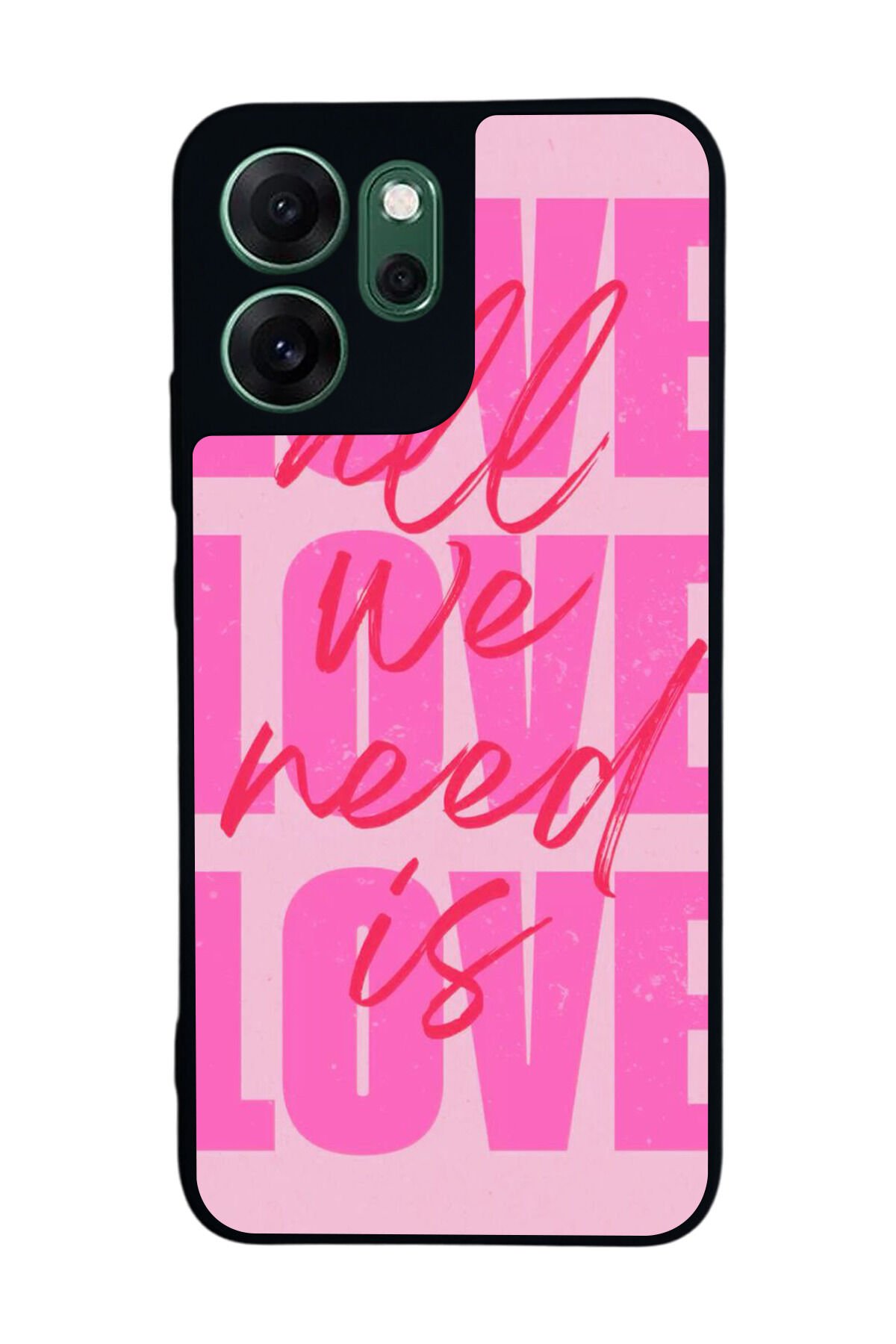 Oppo Reno 14F Uyumlu Love Tasarımlı Glossy Premium Kılıf