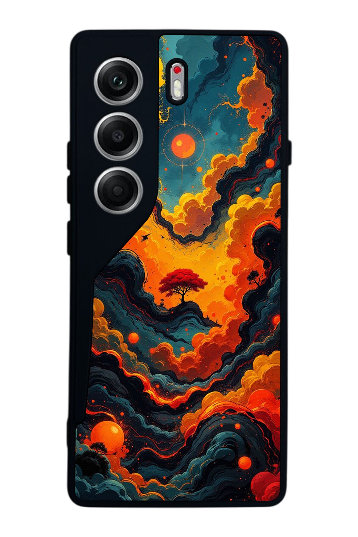 Tecno Camon 40 Uyumlu Abstract Tasarımlı Glossy Premium Kılıf