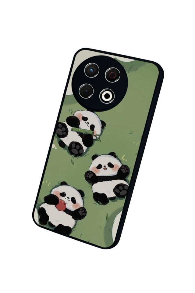 Tecno Spark 30 Pro Uyumlu Panda Tasarımlı Glossy Premium Kılıf