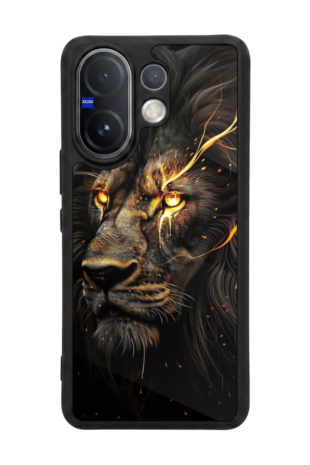 Vivo V60 Uyumlu Aslan Tasarımlı Glossy Premium Kılıf