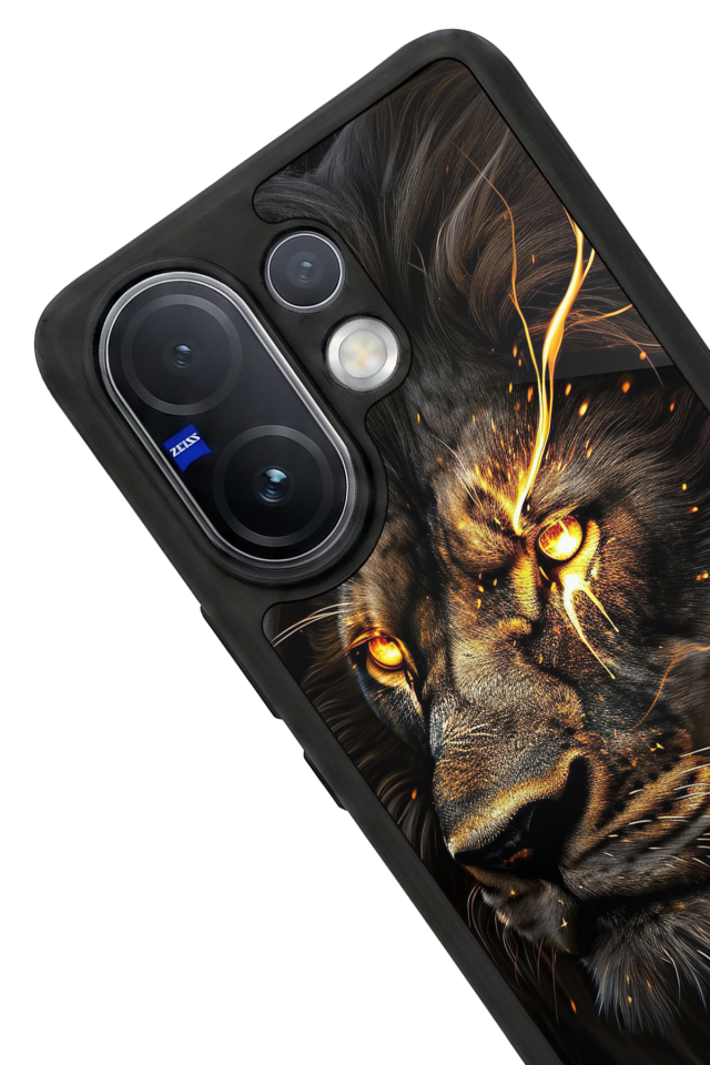 Vivo V60 Uyumlu Aslan Tasarımlı Glossy Premium Kılıf