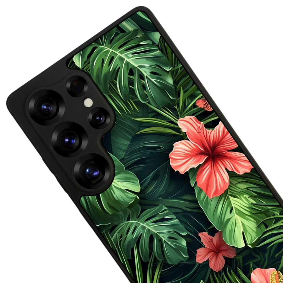 Samsung Galaxy S25 Ultra Uyumlu Botanik Tasarımlı Glossy Premium Kılıf