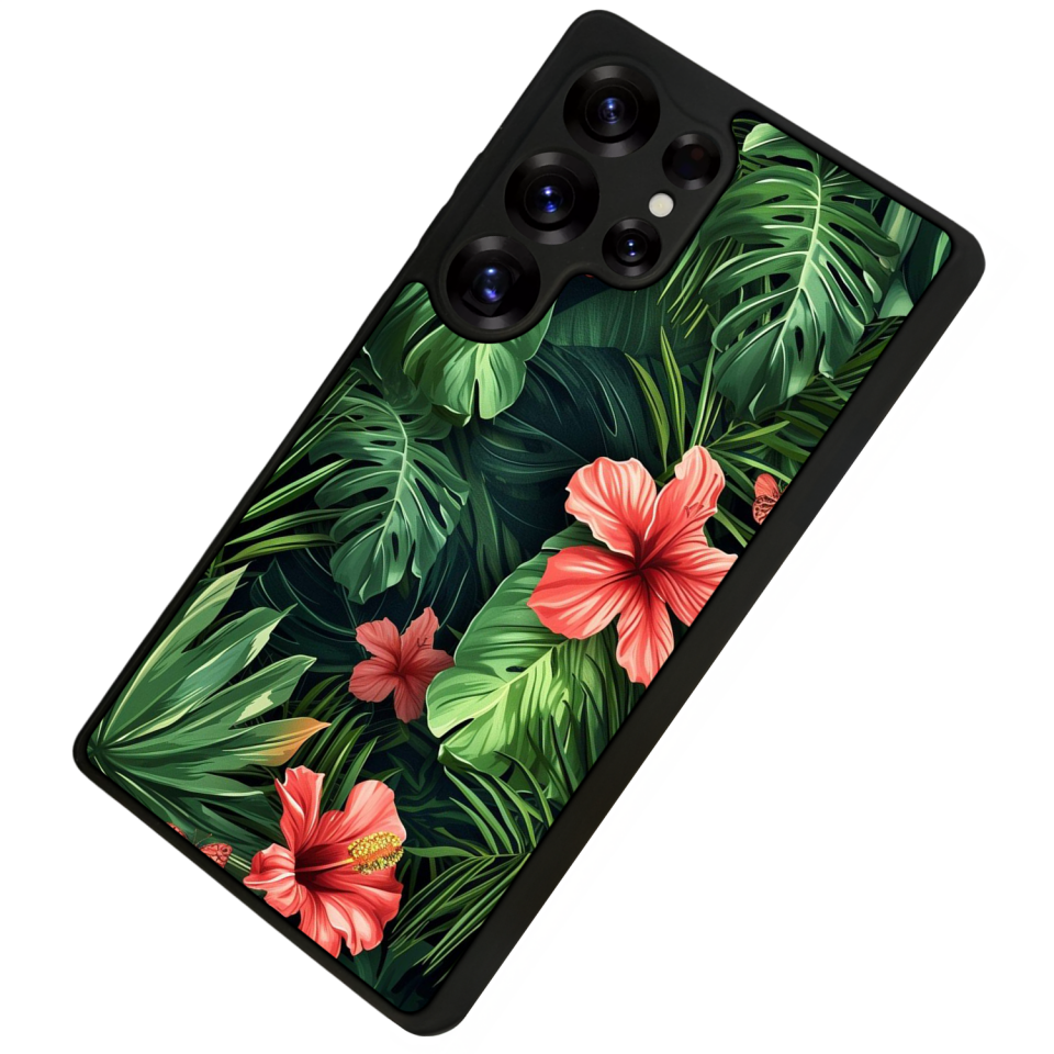Samsung Galaxy S25 Ultra Uyumlu Botanik Tasarımlı Glossy Premium Kılıf