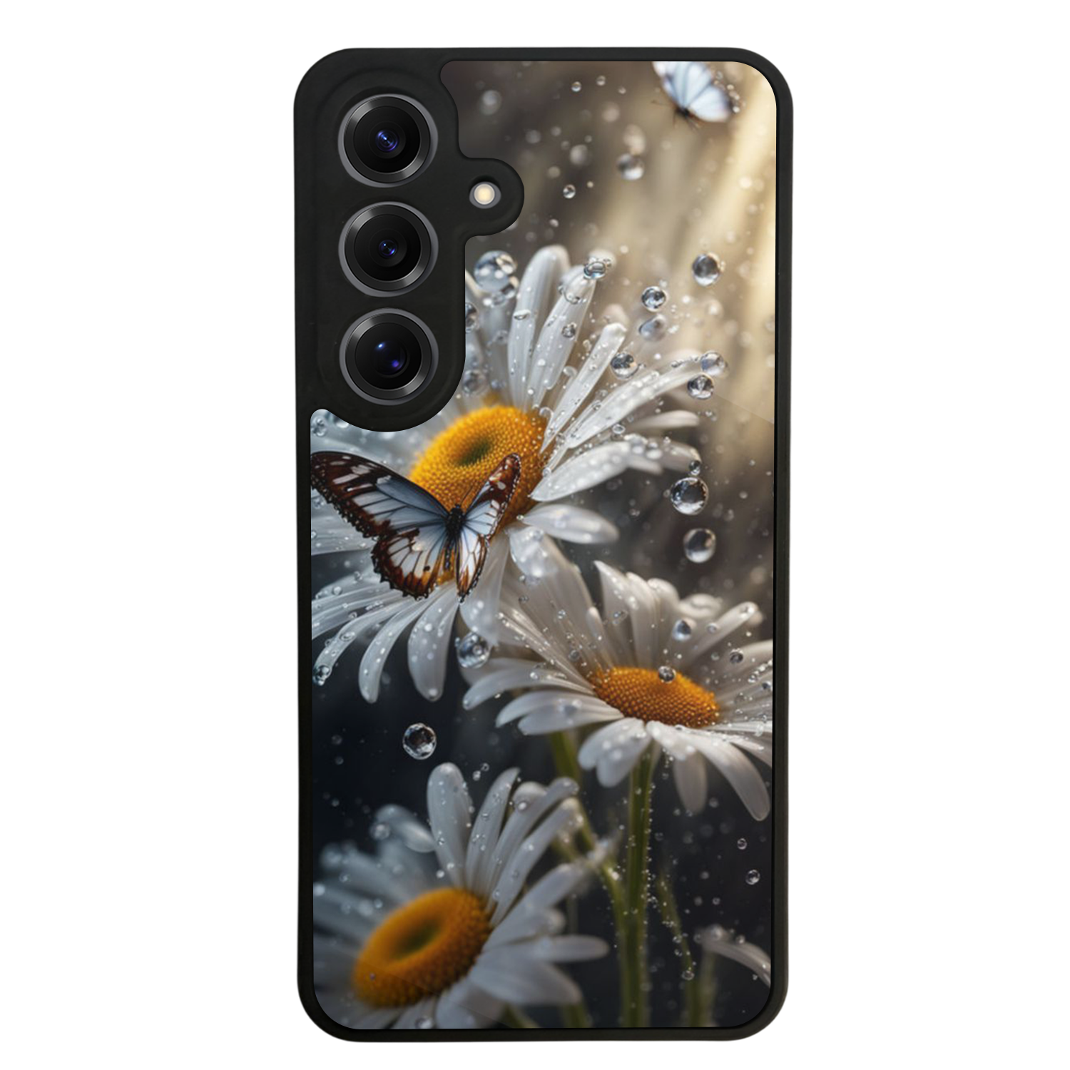 Samsung Galaxy S25 Uyumlu Cicek Tasarımlı Glossy Premium Kılıf