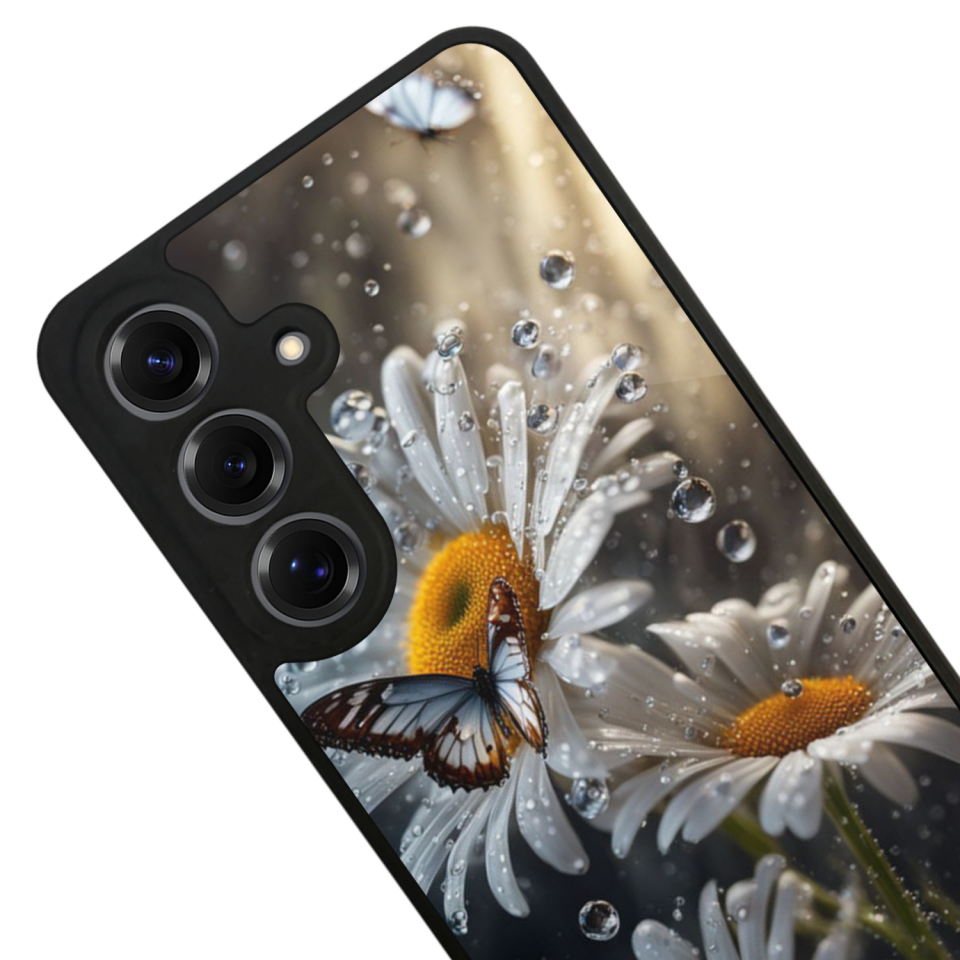 Samsung Galaxy S25 Uyumlu Cicek Tasarımlı Glossy Premium Kılıf