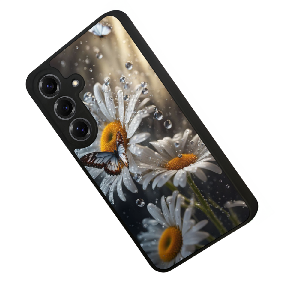 Samsung Galaxy S25 Uyumlu Cicek Tasarımlı Glossy Premium Kılıf