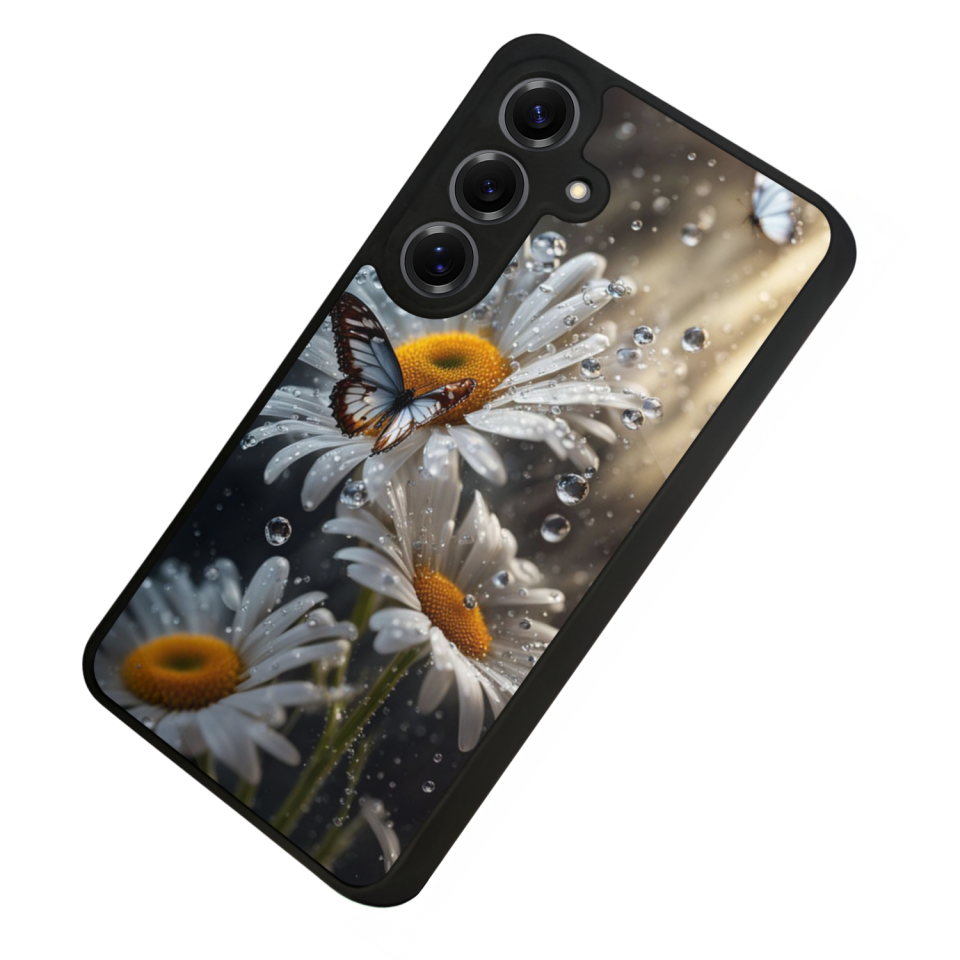 Samsung Galaxy S25 Uyumlu Cicek Tasarımlı Glossy Premium Kılıf