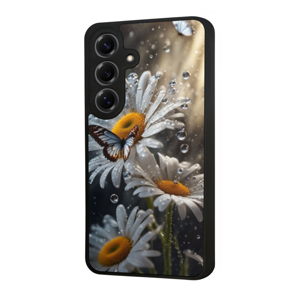 Samsung Galaxy S25 Uyumlu Cicek Tasarımlı Glossy Premium Kılıf