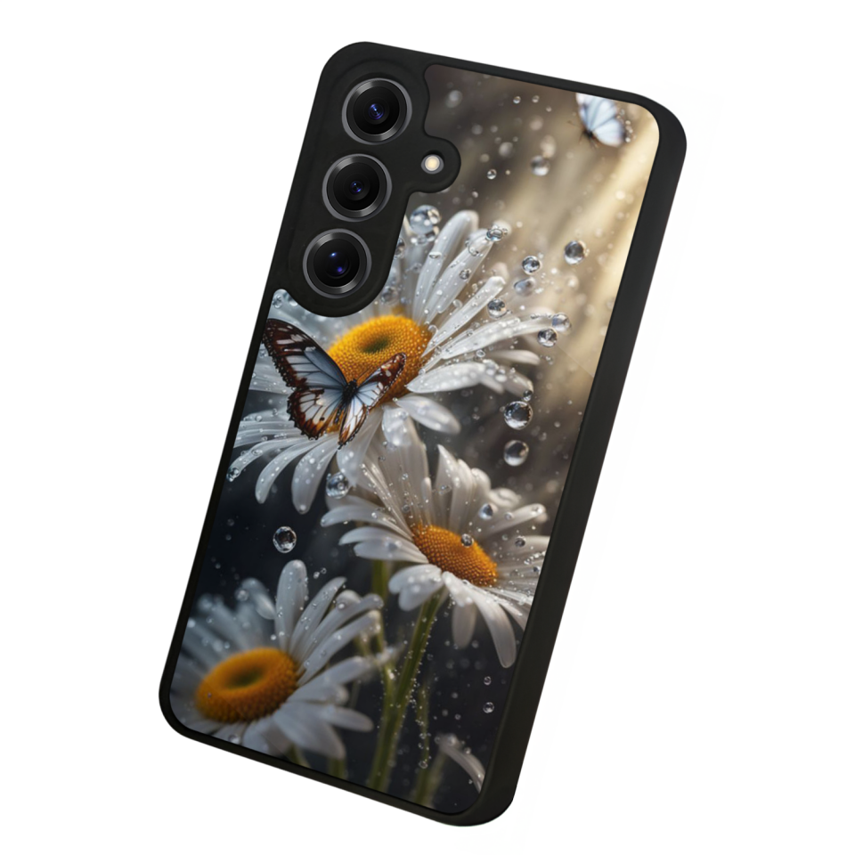Samsung Galaxy S25 Uyumlu Cicek Tasarımlı Glossy Premium Kılıf