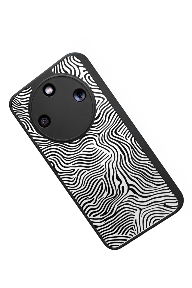 Honor Magic 8 Lite Uyumlu Çizgi Sanatı Tasarımlı Glossy Premium Kılıf