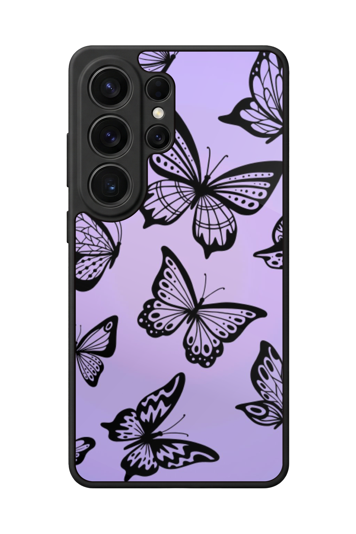 Samsung Galaxy S26 Ultra Uyumlu Kelebek Tasarımlı Glossy Premium Kılıf