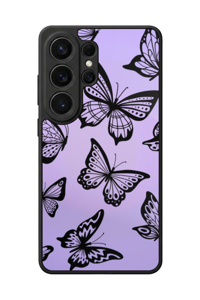 Samsung Galaxy S26 Ultra Uyumlu Kelebek Tasarımlı Glossy Premium Kılıf