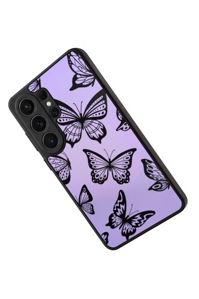 Samsung Galaxy S26 Ultra Uyumlu Kelebek Tasarımlı Glossy Premium Kılıf