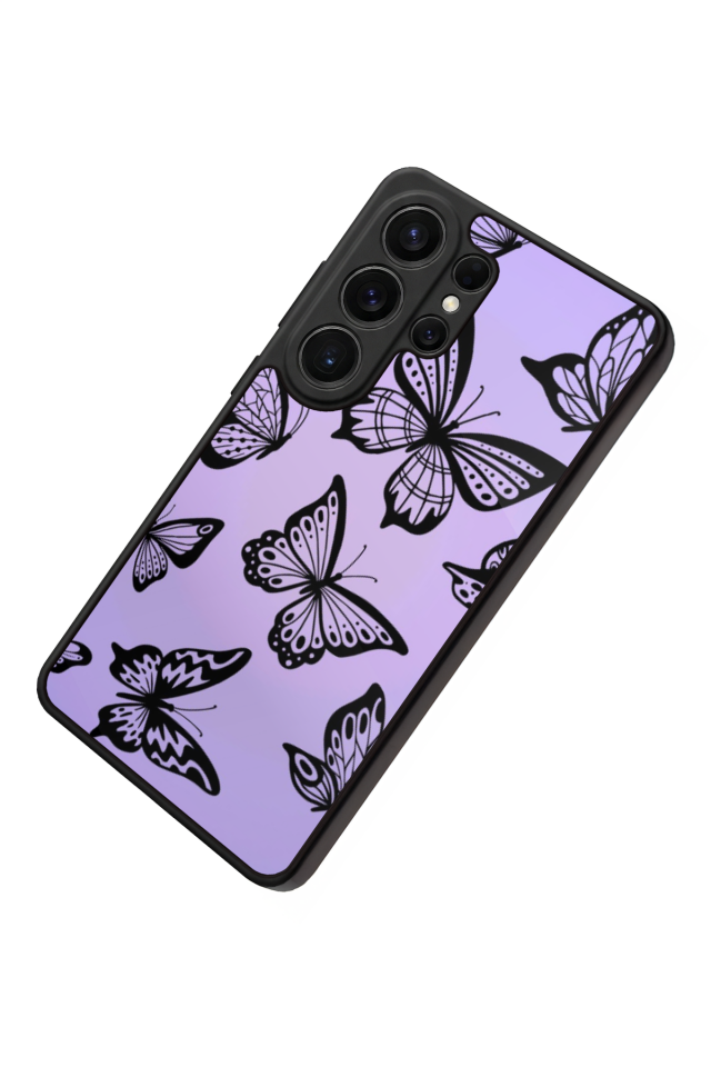 Samsung Galaxy S26 Ultra Uyumlu Kelebek Tasarımlı Glossy Premium Kılıf