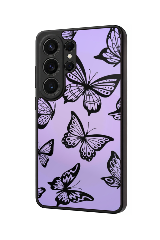 Samsung Galaxy S26 Ultra Uyumlu Kelebek Tasarımlı Glossy Premium Kılıf