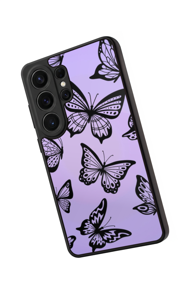 Samsung Galaxy S26 Ultra Uyumlu Kelebek Tasarımlı Glossy Premium Kılıf