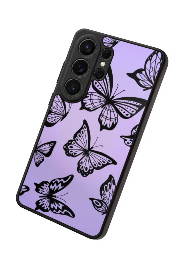 Samsung Galaxy S26 Ultra Uyumlu Kelebek Tasarımlı Glossy Premium Kılıf