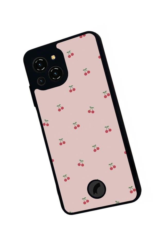 Reeder S23 Pro Max Uyumlu Kiraz Tasarımlı Glossy Premium Kılıf