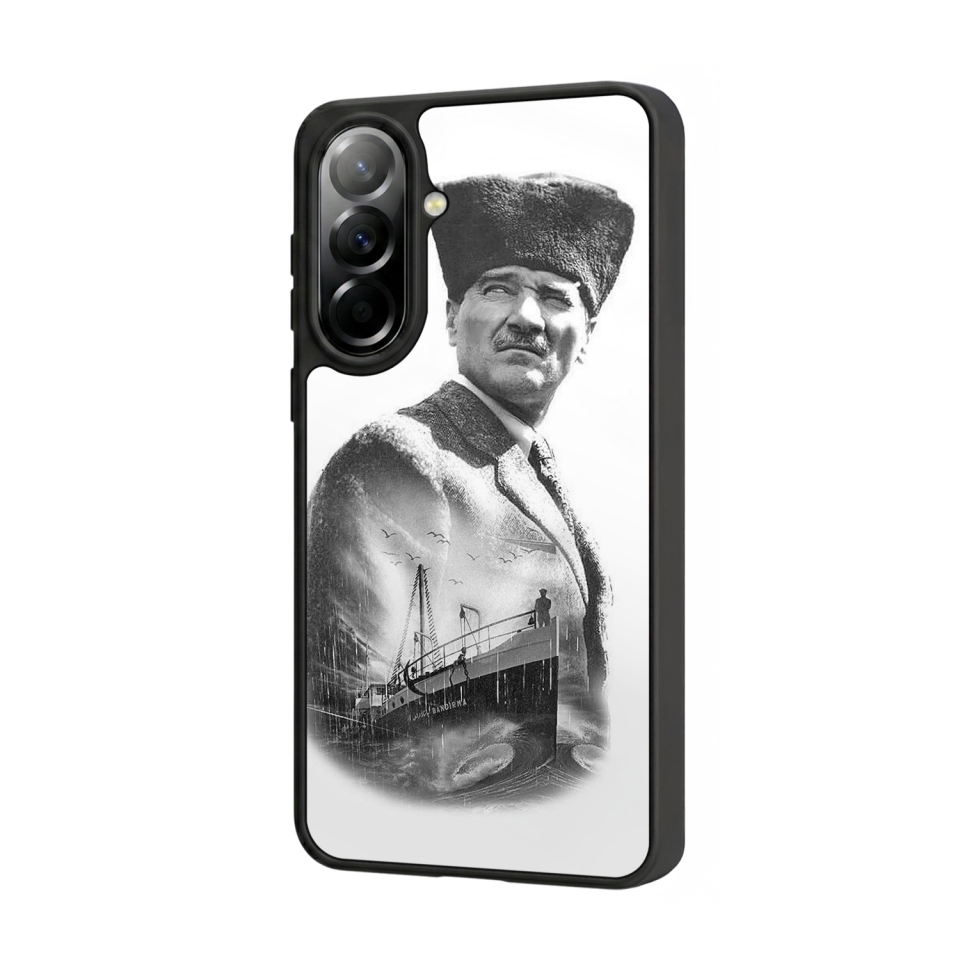 Samsung Galaxy A57 Uyumlu Mustafa Kemal Ataturk Tasarımlı Glossy Premium Kılıf