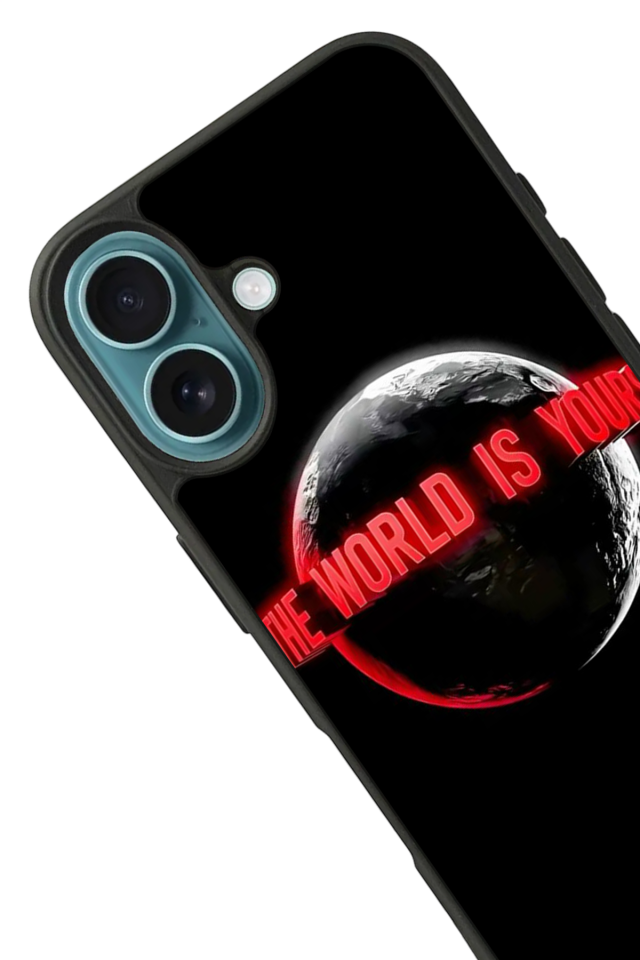 iPhone 16 Plus Uyumlu Scarface Tasarımlı Glossy Premium Kılıf