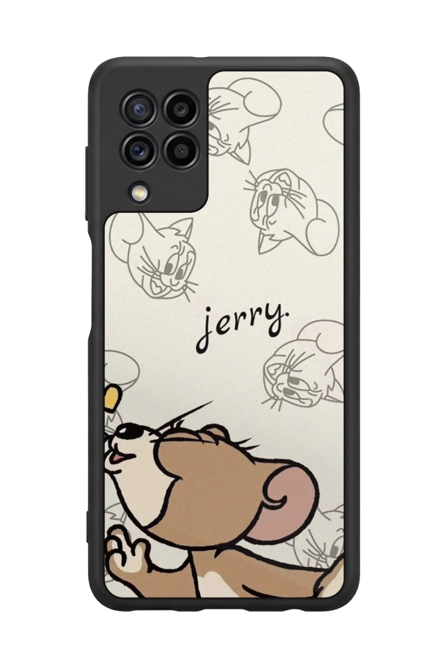 Samsung Galaxy M22 Uyumlu Tom And Jerry Tasarımlı Glossy Premium Kılıf