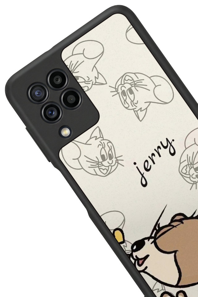 Samsung Galaxy M22 Uyumlu Tom And Jerry Tasarımlı Glossy Premium Kılıf