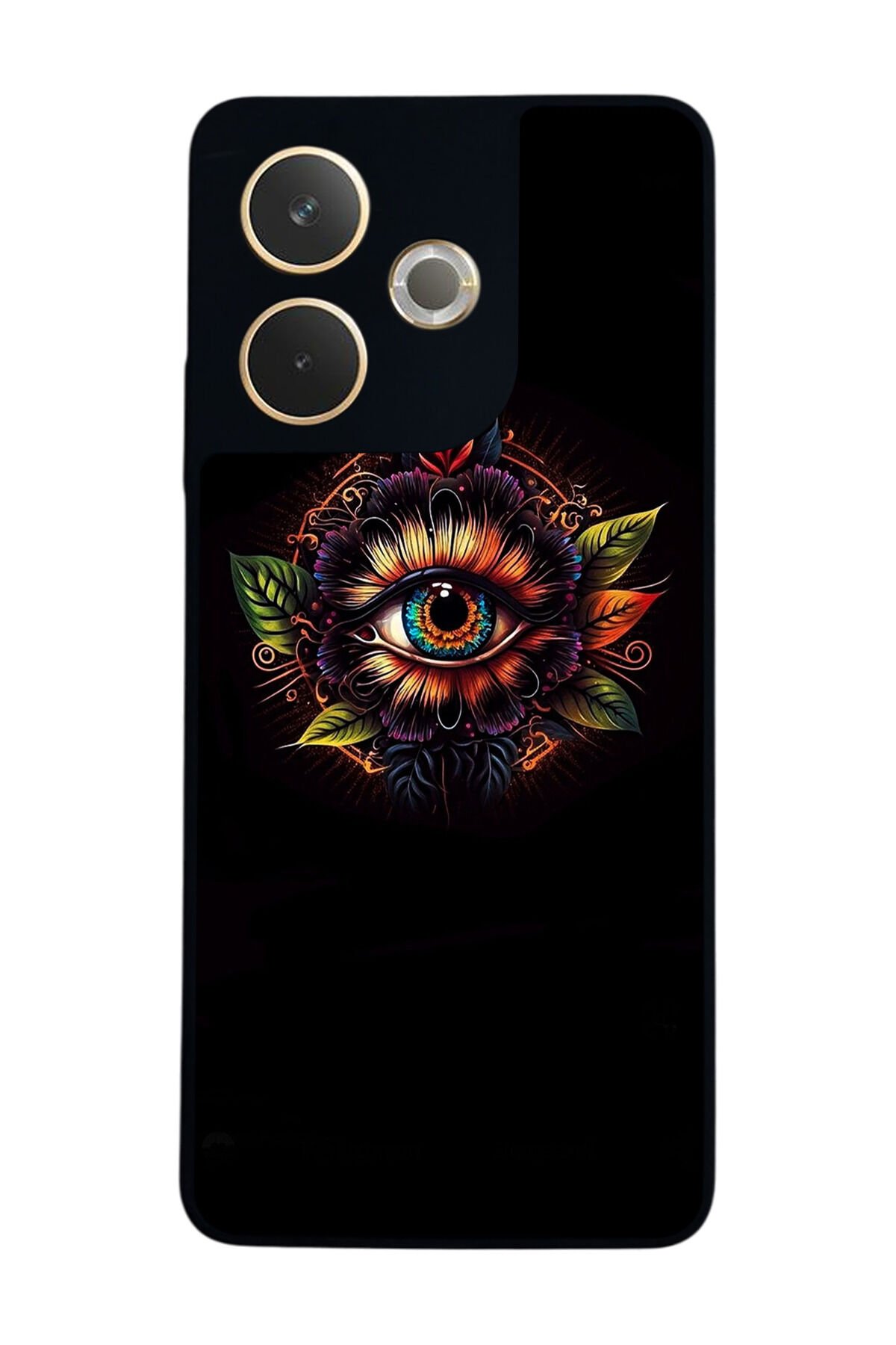 Oppo A5 Pro Uyumlu Göz Tasarımlı Glossy Premium Kılıf