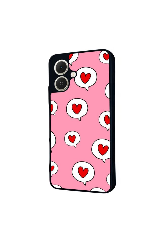 Tecno Spark GO 2 Uyumlu Kalp Love Tasarımlı Glossy Premium Kılıf