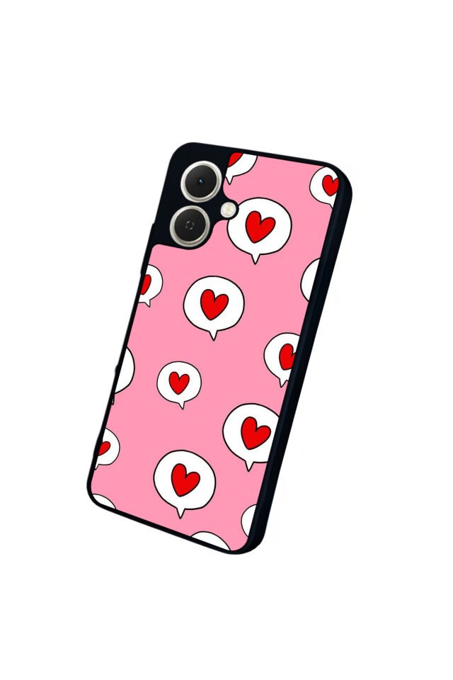 Tecno Spark GO 2 Uyumlu Kalp Love Tasarımlı Glossy Premium Kılıf