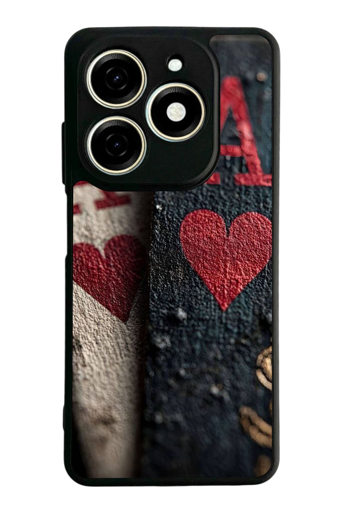 Tecno Spark 20/20C Uyumlu Kart Tasarımlı Glossy Premium Kılıf